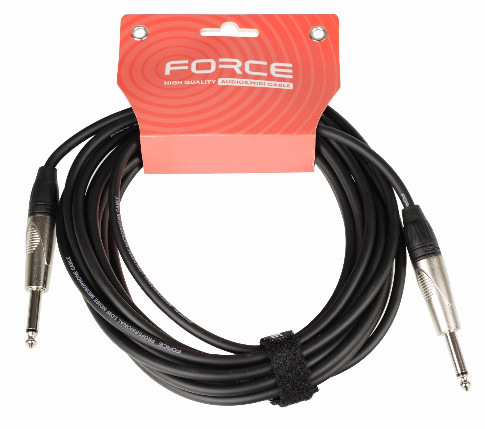 Кабель гитарный FORCE FGC-09/6, 1/4" TS Jack – 1/4" TS Jack, 6 м, OFC, 6 мм