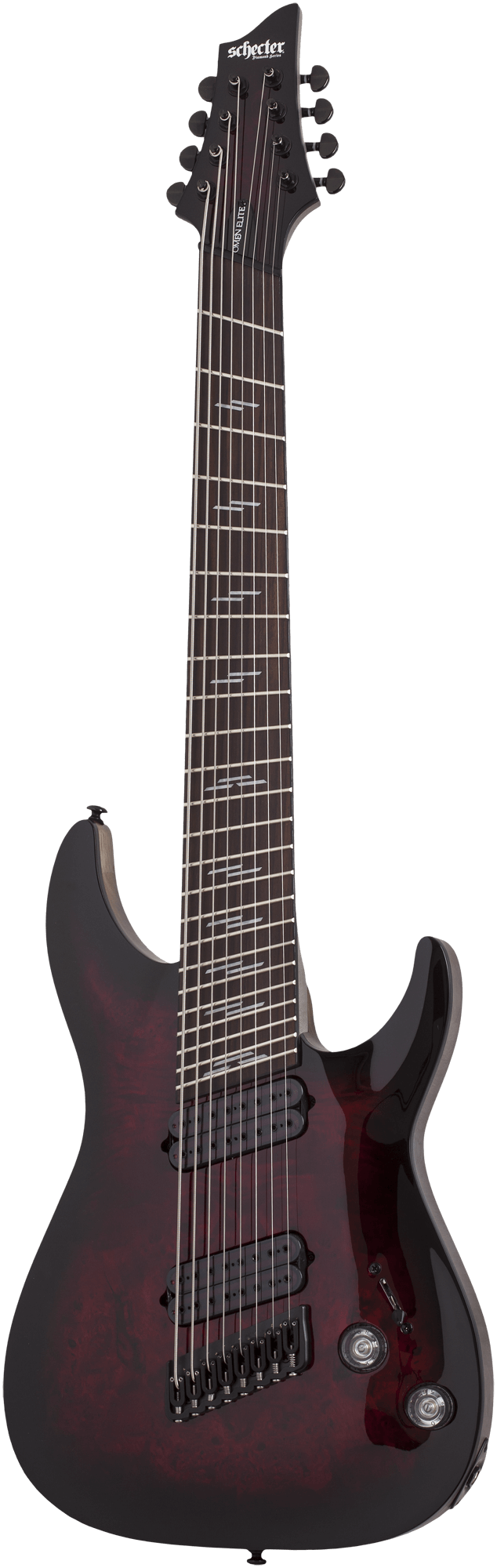 Электрогитара SCHECTER OMEN ELITE-8 MS BCHB, 8 струн, мультимензур, Black Cherry Burst