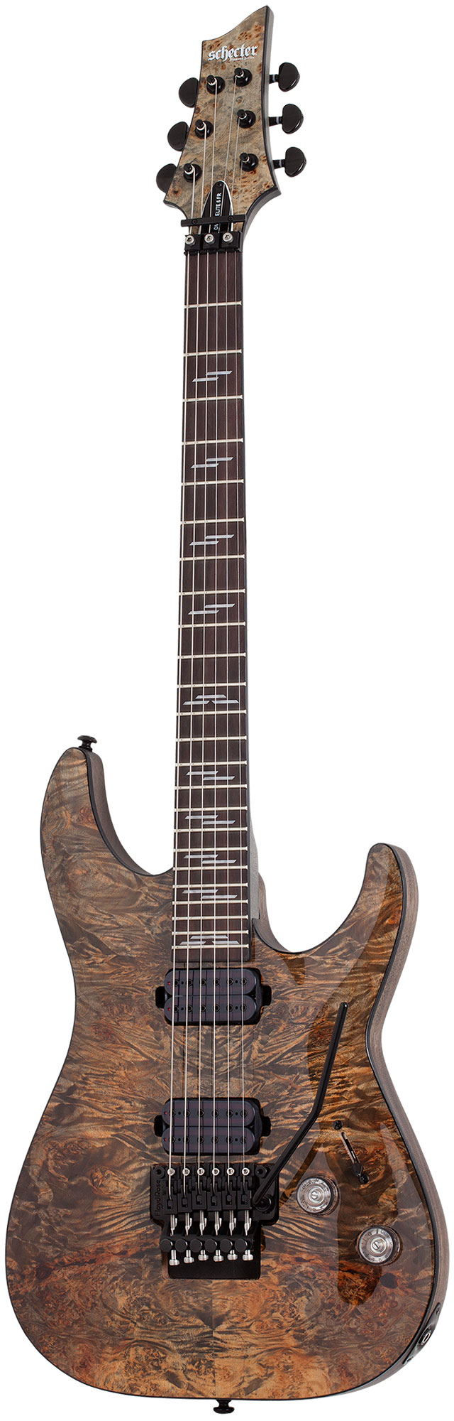 Электрогитара SCHECTER OMEN ELITE-6 FR CHAR, 6 струн, красное дерево, Floyd Rose