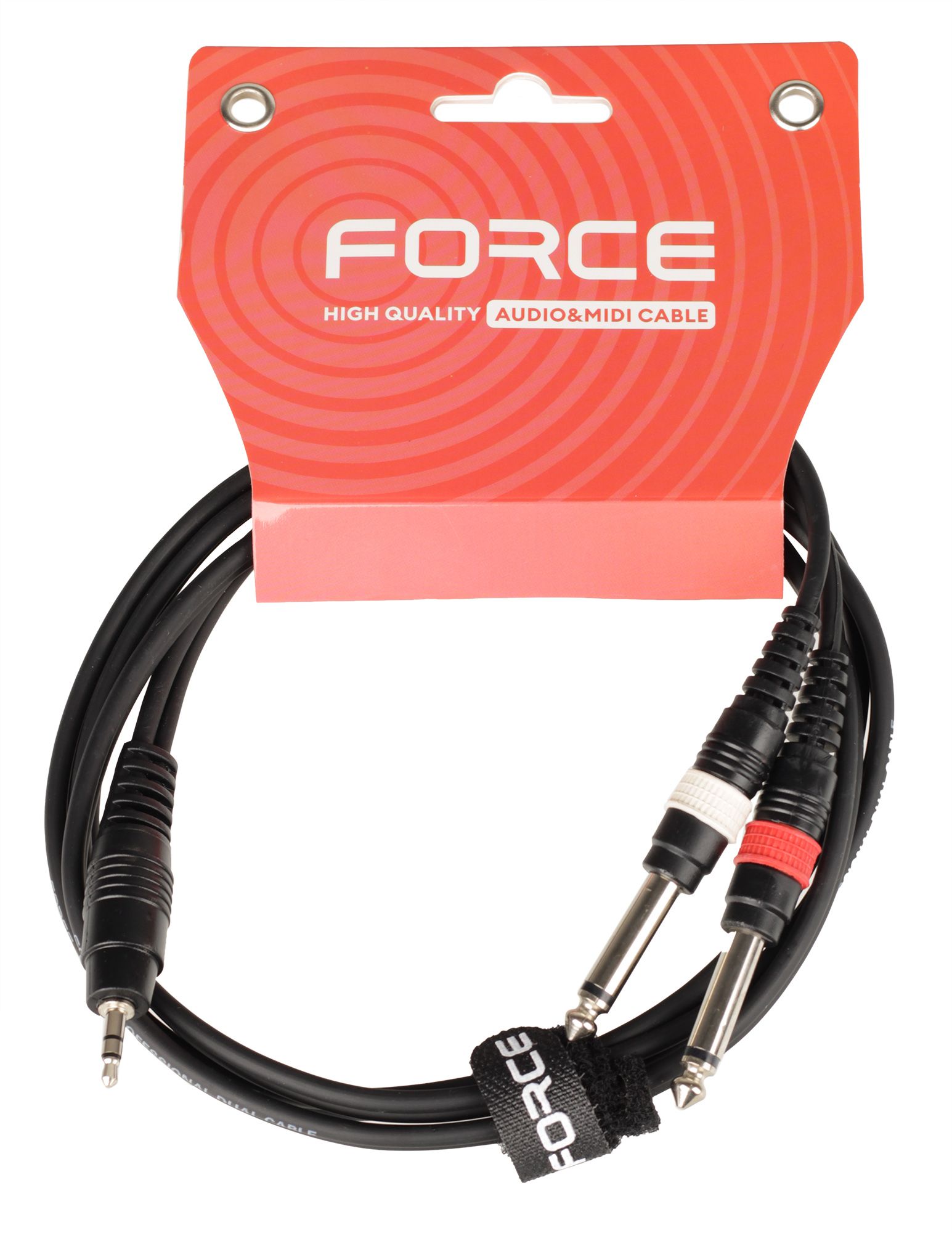 Кабель аудио FORCE FLC-38/1.5, 1/8" TRS mini Jack — 2×1/4" TS Jack, 1,5 м