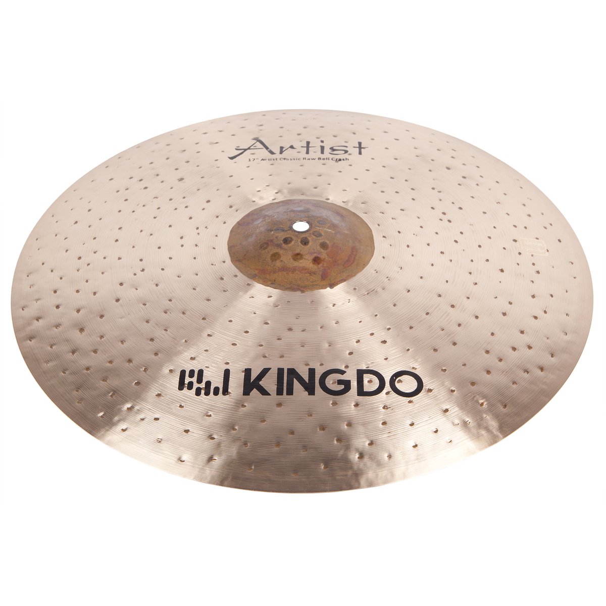 Тарелка крэш KINGDO 17" CLASSIC RAW BELL CRASH, сплав B20, ручная работа