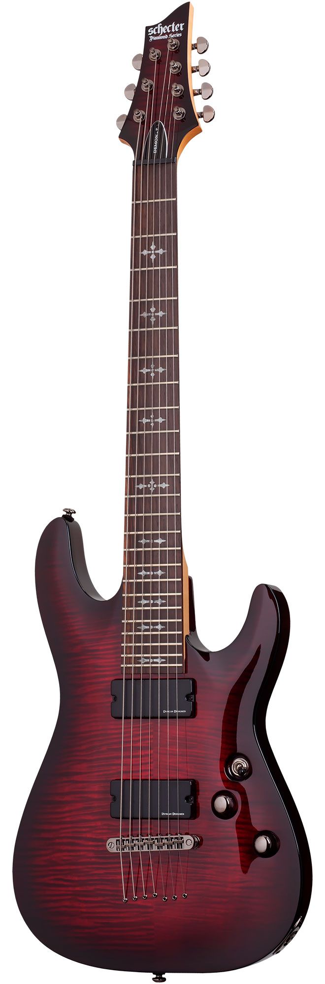 Электрогитара SCHECTER DEMON-7 CRB, 7-струнная, липа/клен/венге, 24 лада
