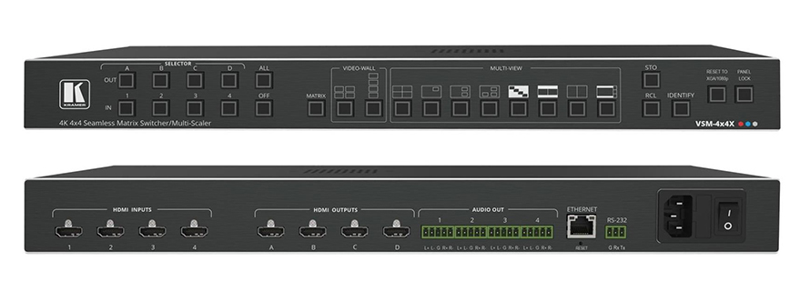 Матричный коммутатор Kramer Electronics VSM-4x4X, 4x4 HDMI, 4K60 4:4:4