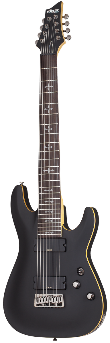 Электрогитара SCHECTER DEMON-8 ABSN, 8 струн, липа/клен/венге, 24 лада