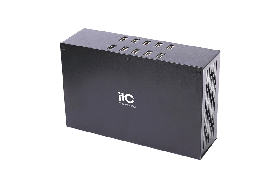 Блок зарядки ITC TS-W180Q, 10×USB, 18 Вт