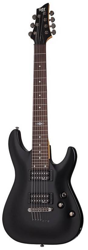 Электрогитара SCHECTER C-7 SGR BY SCHECTER MSBK, 7-струнная, липа/клен, 24 лада