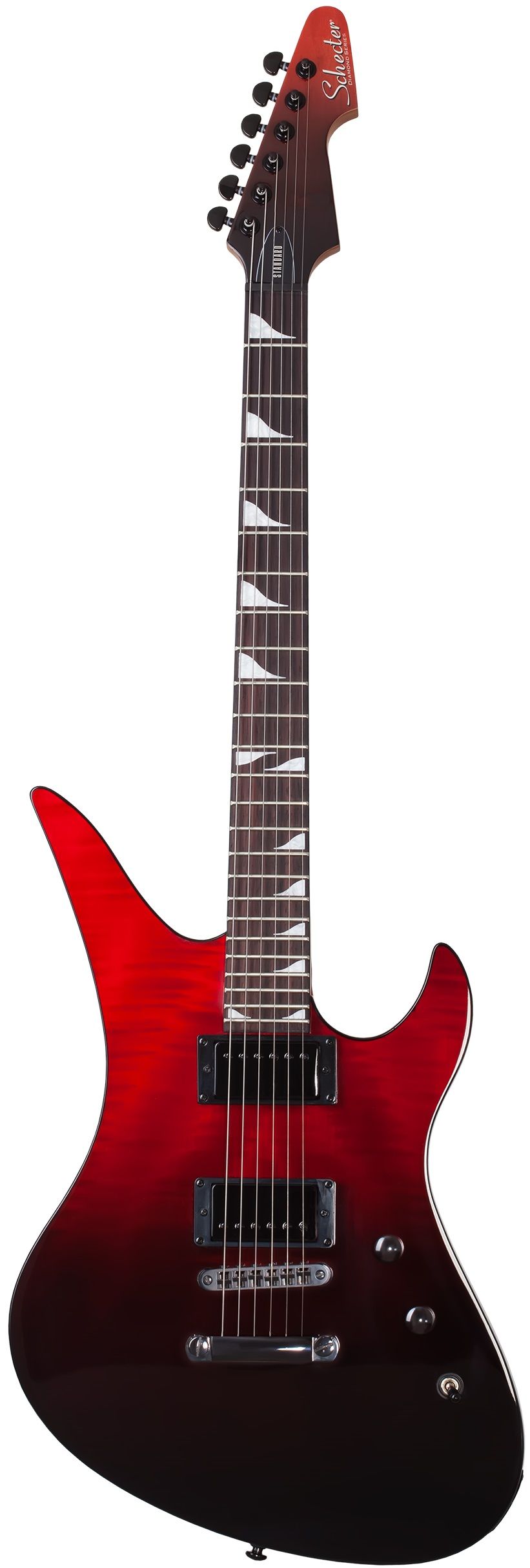 Электрогитара SCHECTER AVENGER STANDARD BLOODBURST BB, 6 струн, 24 лада, красное дерево/капа