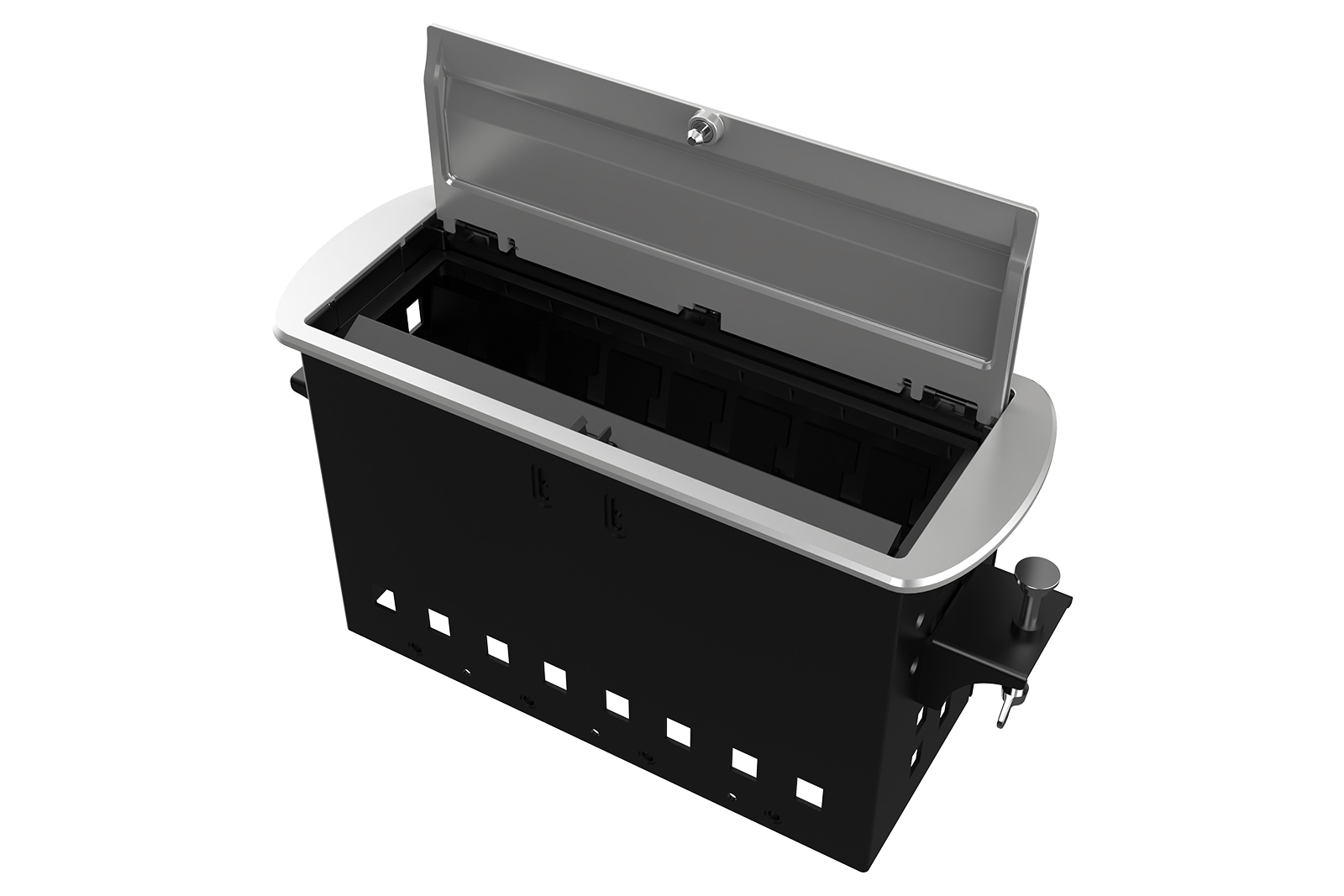 Корпус Wize Pro WRTS-M-8CBOX-S, серия M, до 8 модулей, серебристый