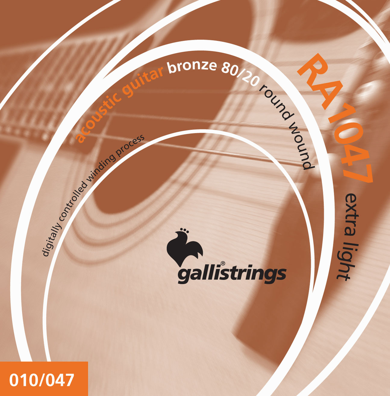 Комплект струн GALLI STRINGS RA1047 для акустической гитары