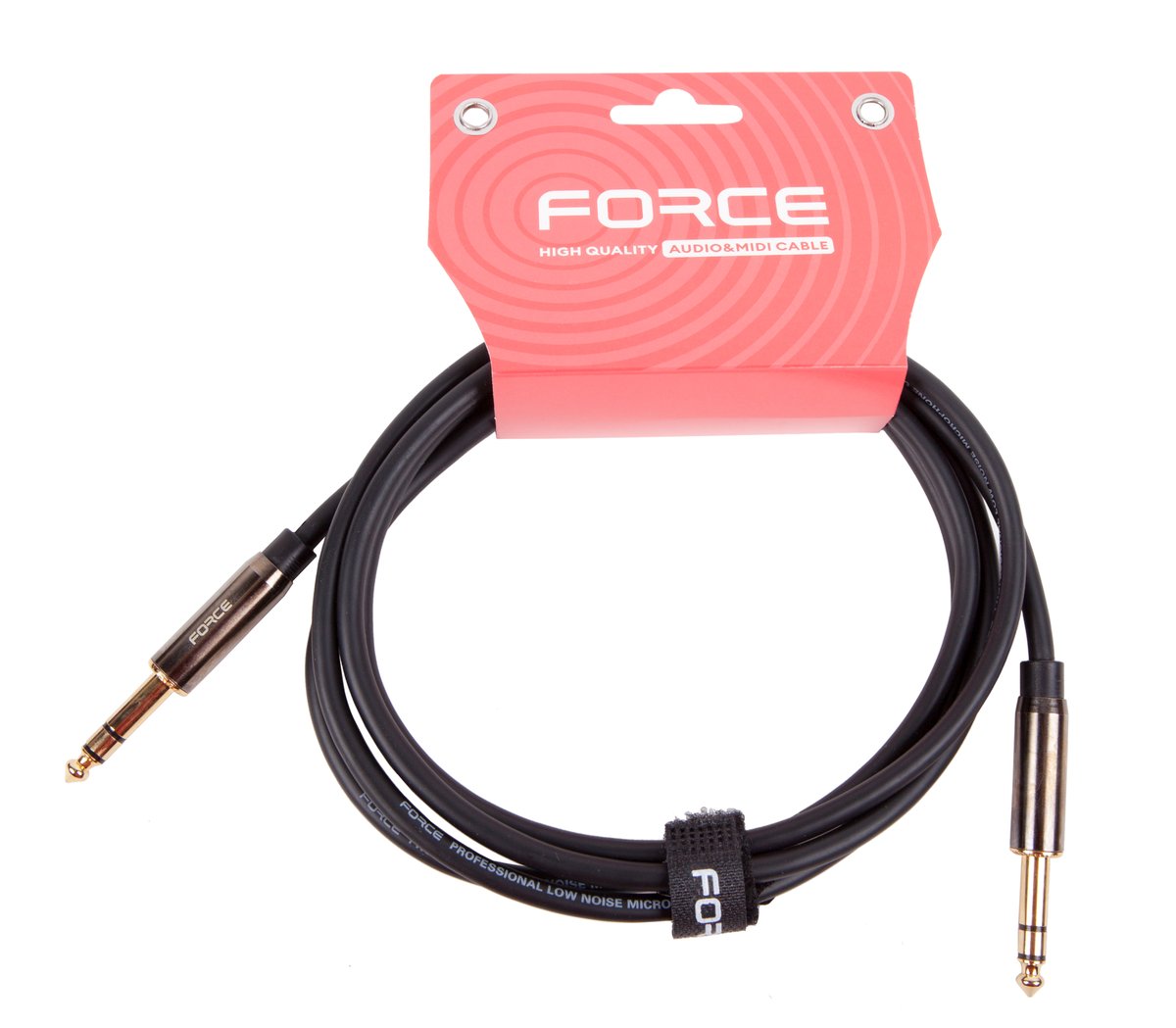 Аудиокабель FORCE FLC-02/2, 1/4" TRS Jack — 1/4" TRS Jack, балансный, 6 мм, 2 м