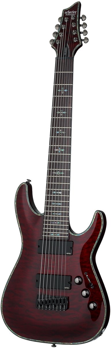 Электрогитара Schecter Hellraiser C-8 BCH, 8 струн, красное дерево, 24 лада