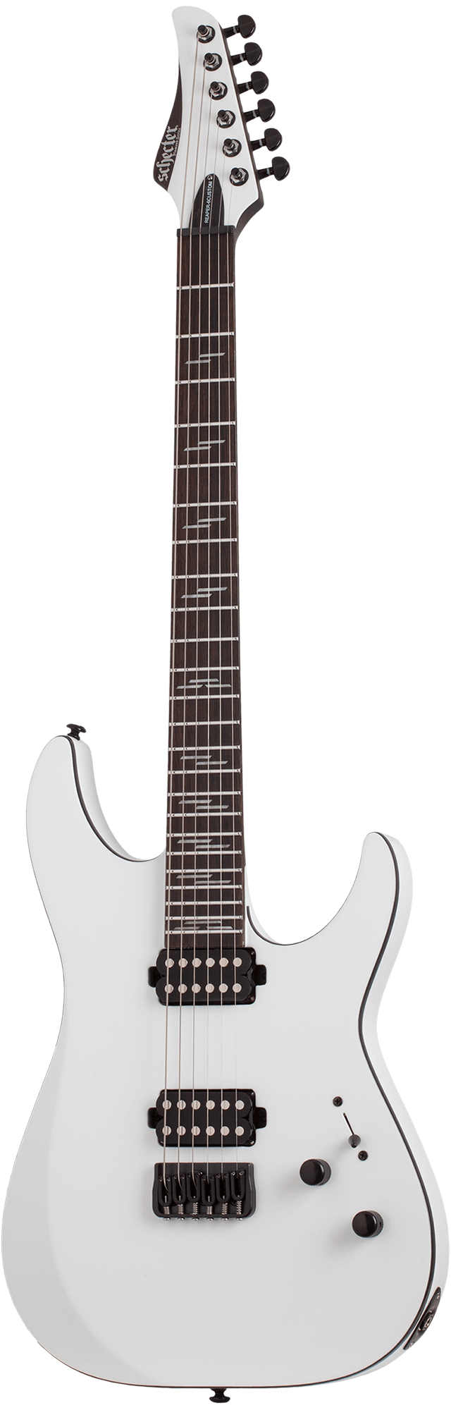 Электрогитара SCHECTER REAPER-6 CUSTOM G.WHT - электрогитара 6-струнная. 24 лада, корпус: африканский махагон, гриф: венге со вставками из углеводородного волокна, накладка: черное дерево, вклееный, звукосниматели: HH Schecter USA San Andreas, регулировк
