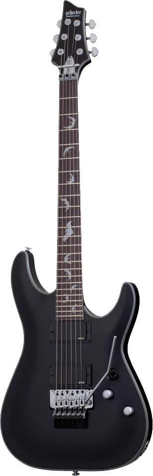 Электрогитара SCHECTER DAMIEN PLATINUM-6 FR SBK, 6 струн, красное дерево, Floyd Rose, 24 лада