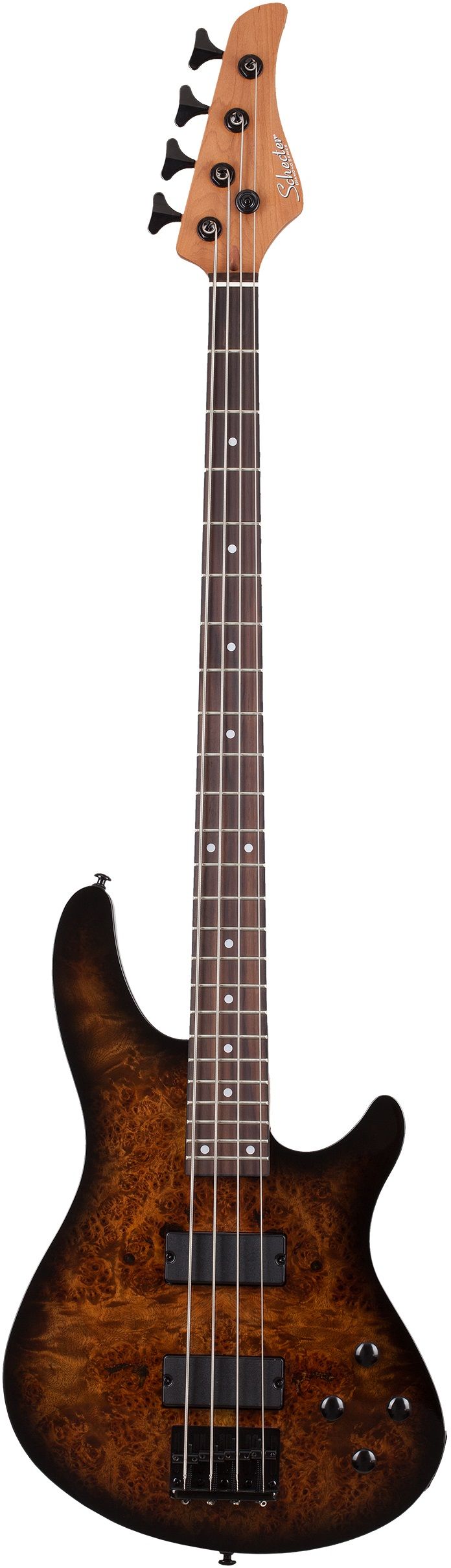 Бас-гитара Schecter 3970 C-4 Standard, 4 струны, красное дерево, Tobacco Burl