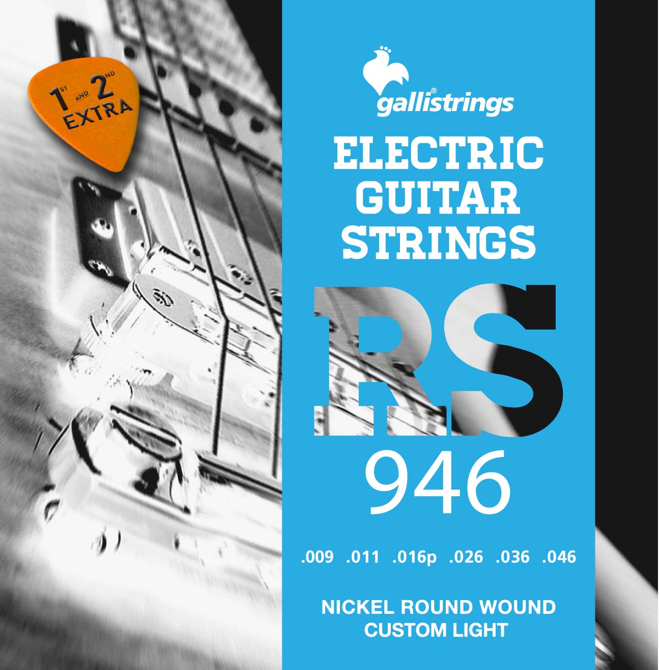Струны GALLI STRINGS RS946, комплект для 6-струнной электрогитары