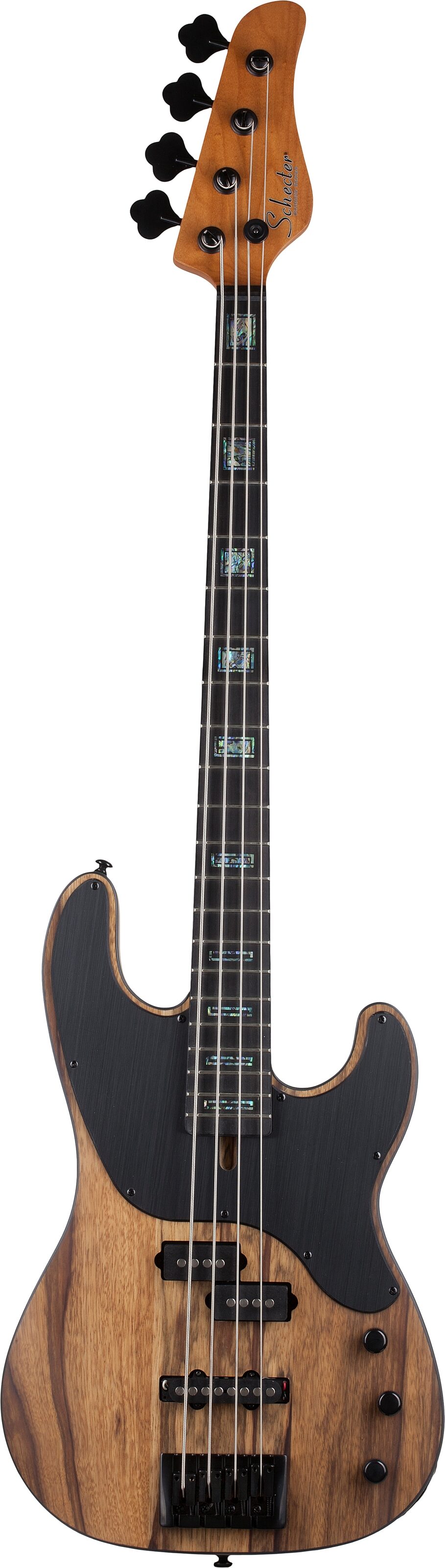 Бас-гитара SCHECTER MODEL-T 4 EXOTIC BLACK LIMBA BL, 4 струны, 21 лад, Black Limba