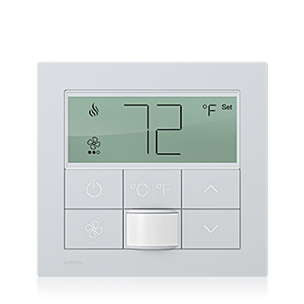 Термостат Lutron MWP-T-OHW-CWH-A, белое стекло