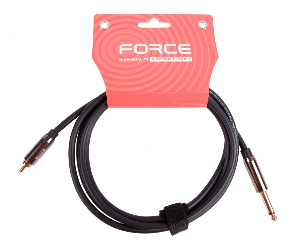 Кабель аудио FORCE FLC-09/2, 1/4" TS Jack — RCA, моно, 2 м