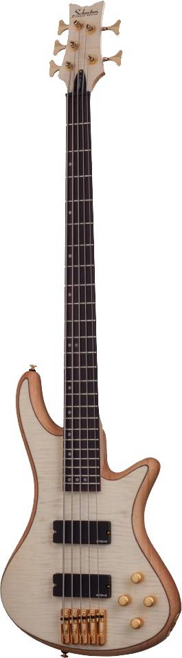 Бас-гитара SCHECTER STILETTO CUSTOM-5 NAT, 5-струнная, 24 лада, Natural Satin