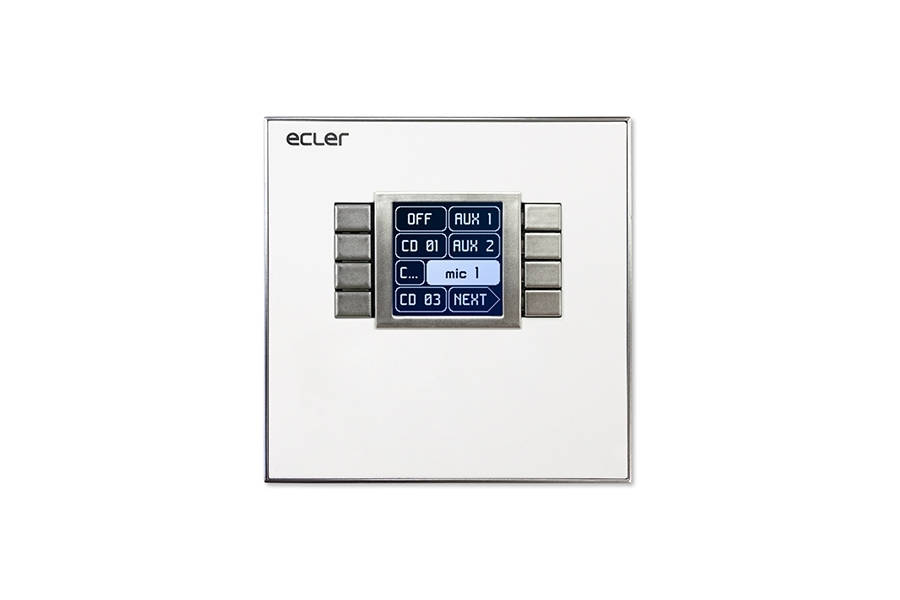 Настенная панель ECLER CWPNET8K, LCD, 8 клавиш, Ethernet, PoE