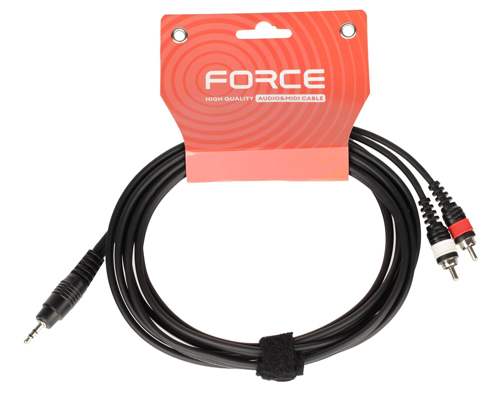 Кабель аудио FORCE FLC-10/3, 1/8" TRS mini Jack — 2xRCA, стерео, 3 м