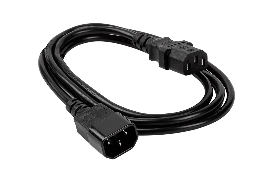 Кабель питания Wize CAC6-C13-C14-3M, C13-C14, 6 А, 3 м, чёрный