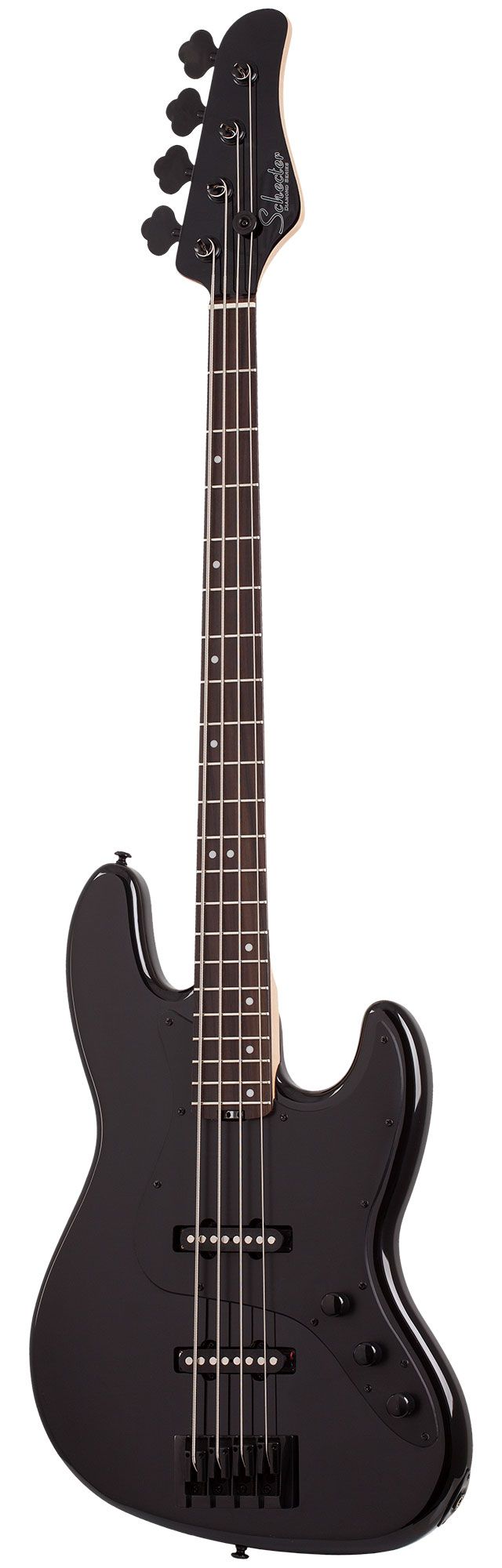 Бас-гитара SCHECTER J-4 ROSEWOOD FB G.BLK, 4 струны, ольха, 21 лад