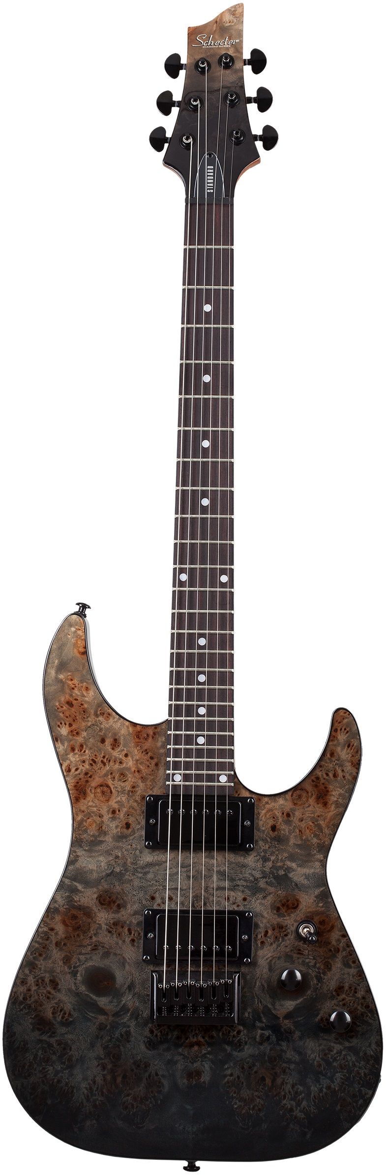 Электрогитара SCHECTER C-1 STANDARD BLACK FADE BURL BFBB, 6 струн, 24 лада