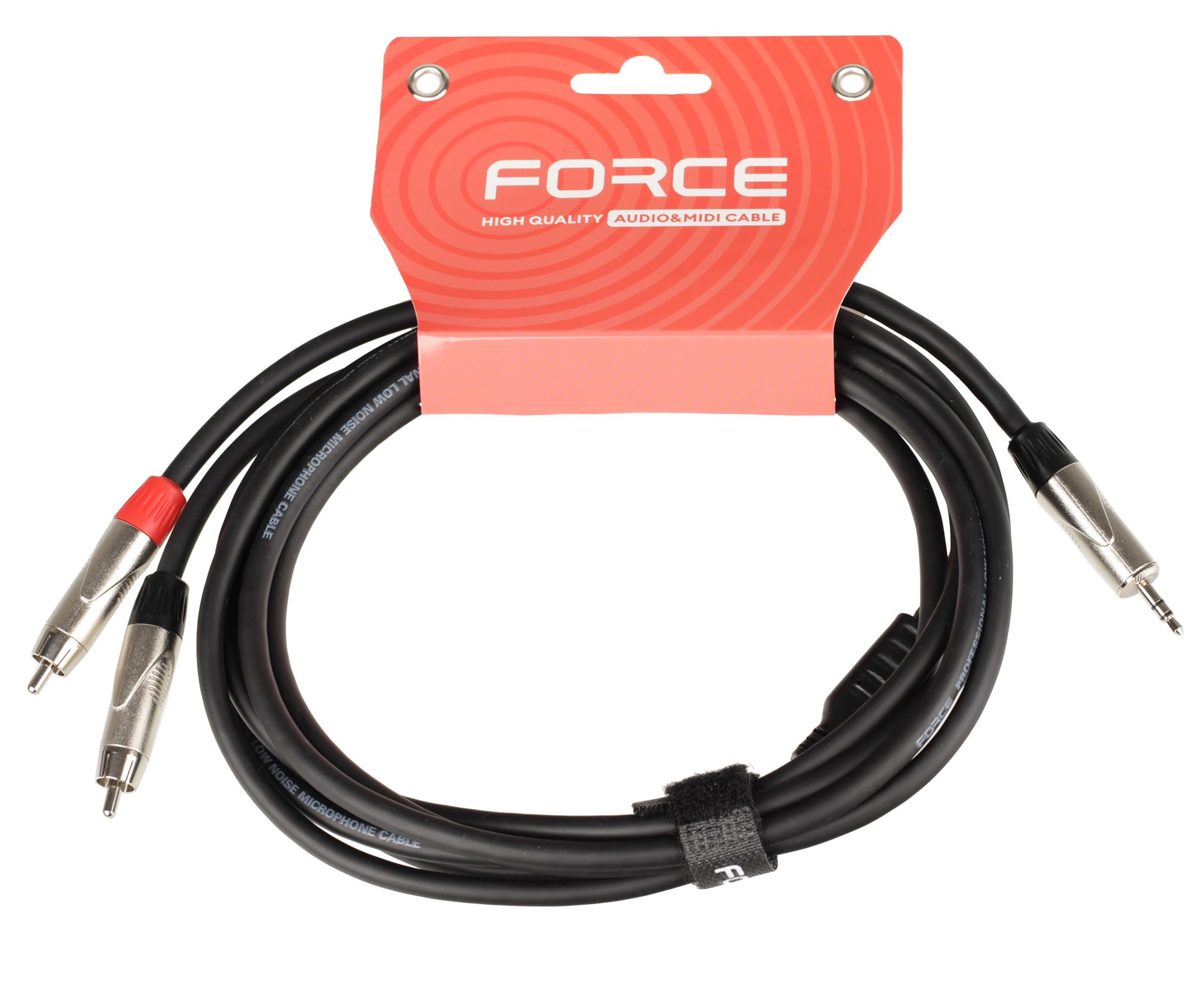 Кабель аудио FORCE FLC-18/3, 1/8" TRS mini Jack — 2×RCA, 3 м
