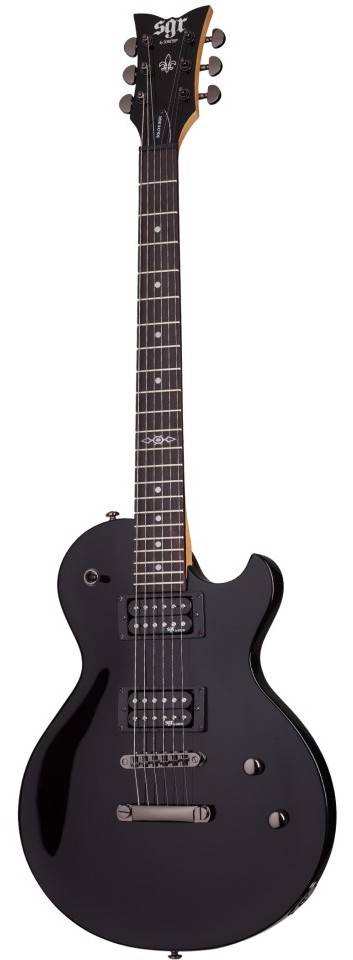Электрогитара SCHECTER [SOLO-II SGR BY SCHECTER BLK] электрогитара 6-струнная, с чехлом, корпус: липа, гриф: клен, накладка: палисандр, 22 лада, цвет Black (BLK)