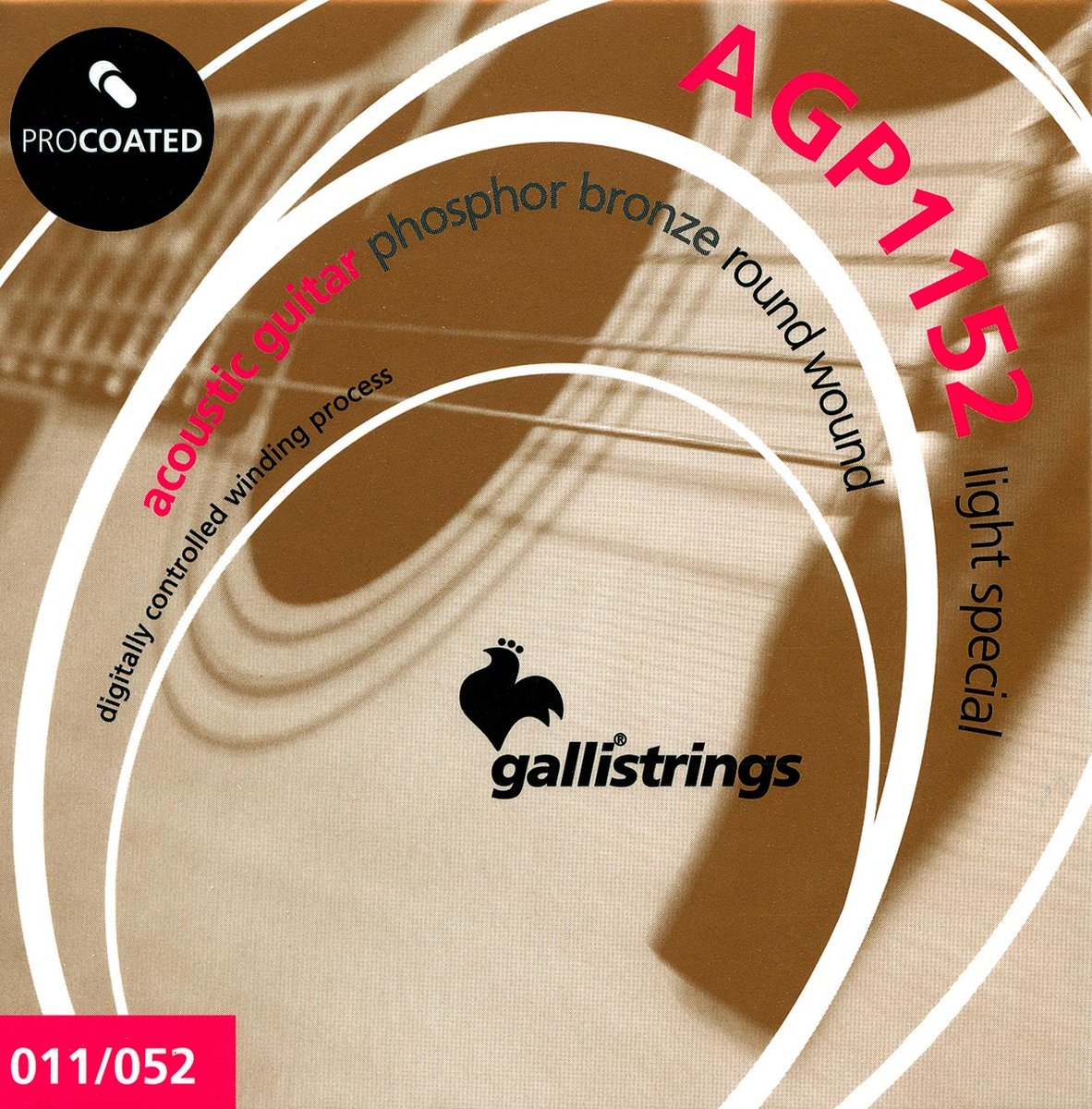 Струны GALLI STRINGS AGP1152 для акустической гитары, комплект