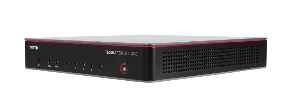 Аудиопроцессор Biamp TesiraFORTE-X400, 64×64 AVB, 32×32 Dante, 4 канала AEC, PoE+