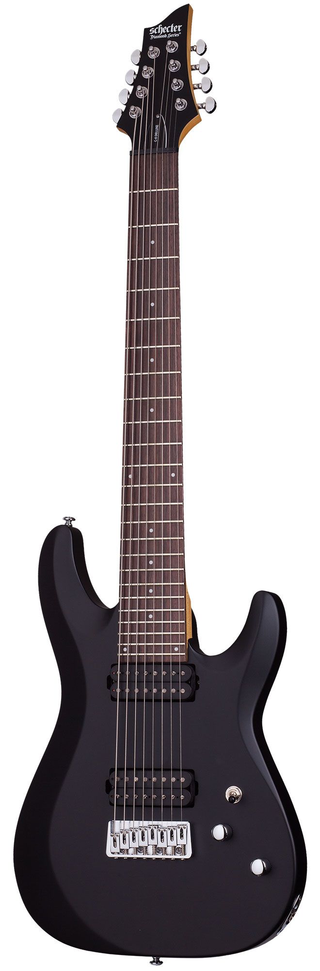 Электрогитара SCHECTER C-8 DELUXE SBK, 8 струн, липа/клён, 24 лада