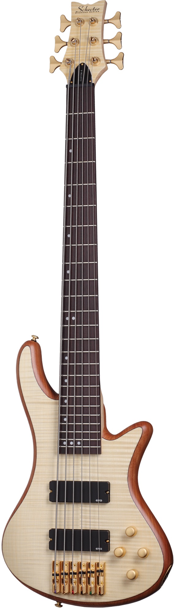 Бас-гитара SCHECTER STILETTO CUSTOM-6 NAT, 6 струн, Natural Satin