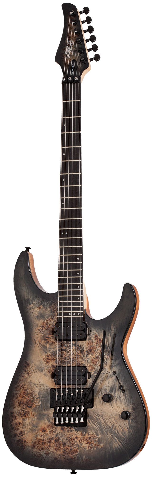 Электрогитара Schecter C-6 FR PRO CB, 6 струн, красное дерево/кап, Floyd Rose