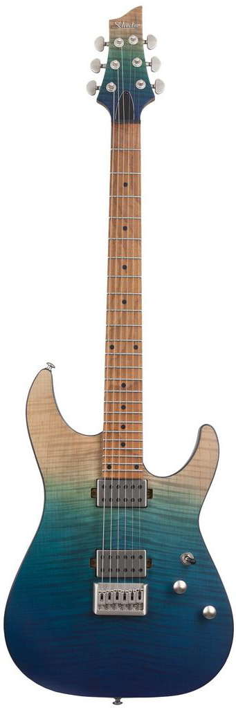 Электрогитара SCHECTER C-1 STANDARD PLUS BF, 6 струн, 24 лада, красное дерево/клен, Blue Fade