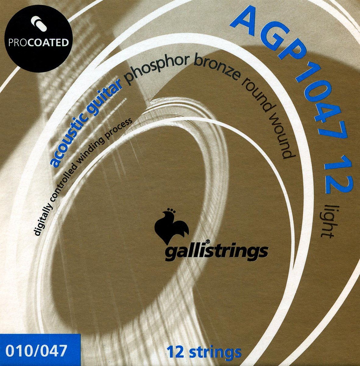 Струны GALLI STRINGS AGP1047-12 для 12-струнной акустической гитары