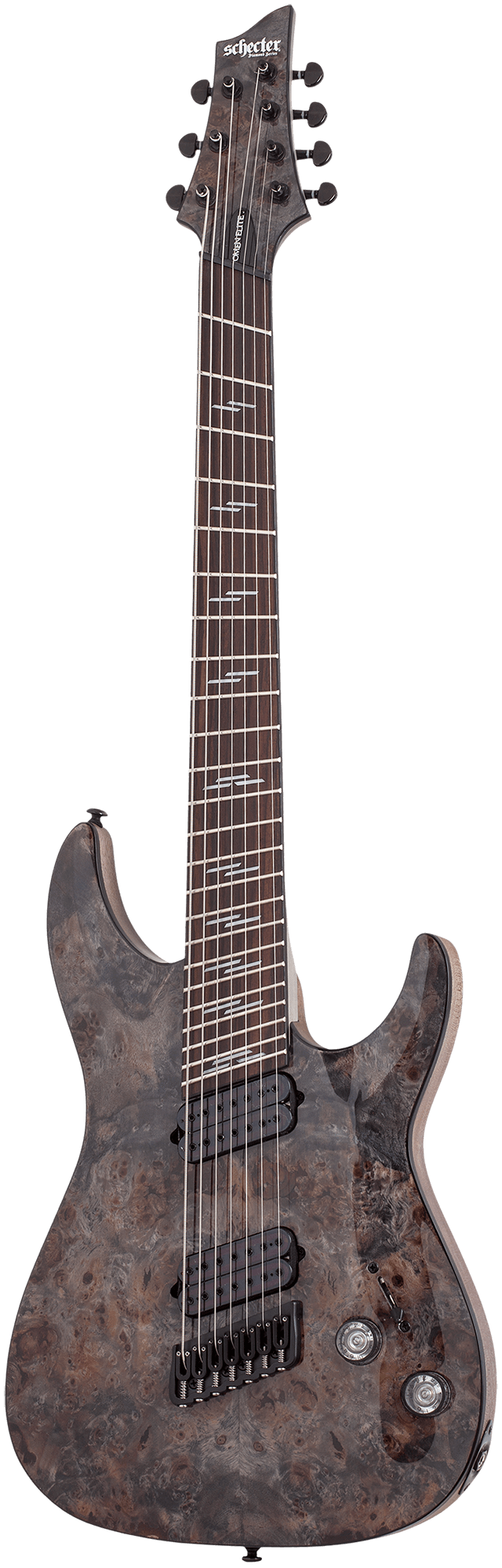Электрогитара SCHECTER OMEN ELITE-7 MS CHAR, 7 струн, мультимензур