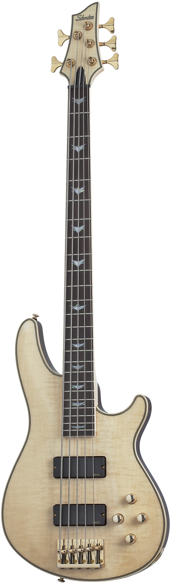 Бас-гитара SCHECTER OMEN EXTREME-5 GNAT, 5 струн, красное дерево, 24 лада, Gloss Natural