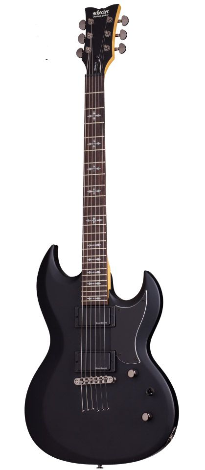 Электрогитара Schecter DEMON S-II ABSN, 6 струн, 24 лада, HH, Aged Black Satin