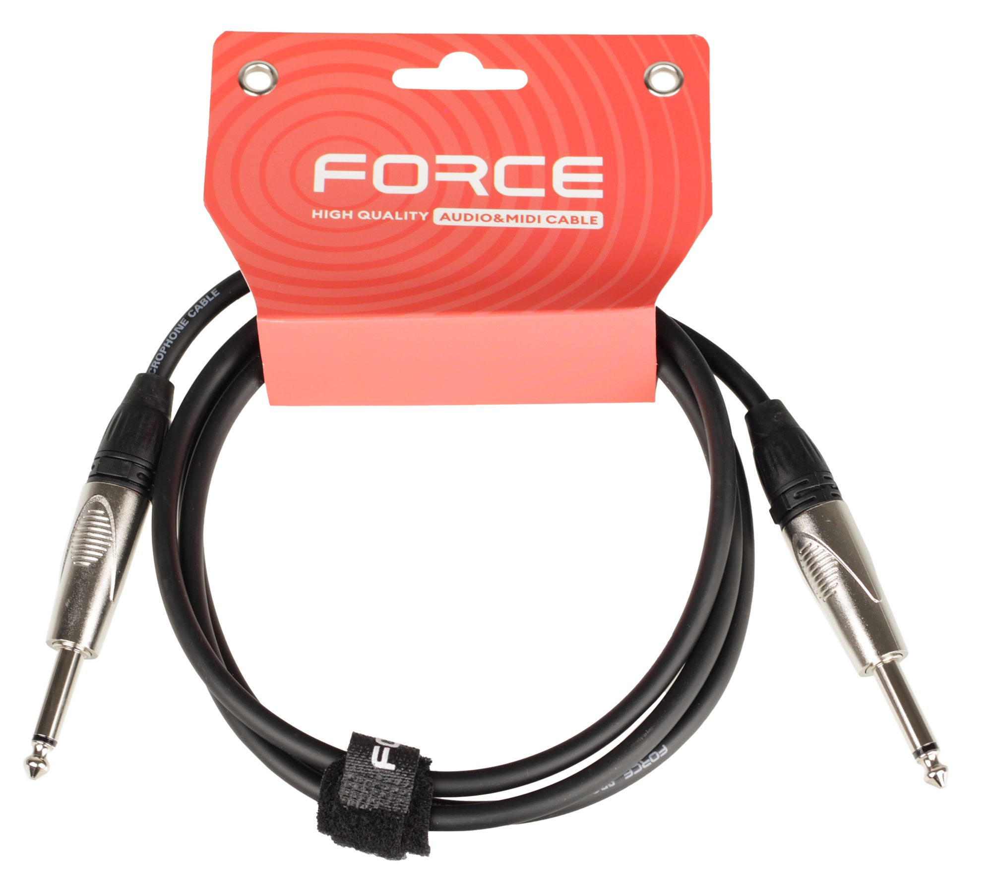 Кабель гитарный FORCE FGC-09/1.5, 1/4" TS Jack — 1/4" TS Jack, 1,5 м