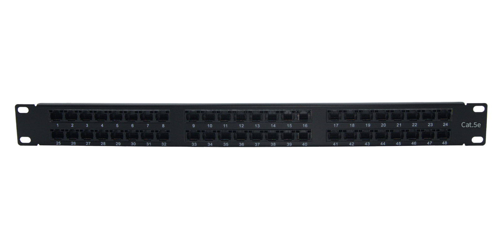 Патч-панель Wize Pro W1U48CAT5E, 19", 48 портов RJ45, 1U, CAT5E, UTP