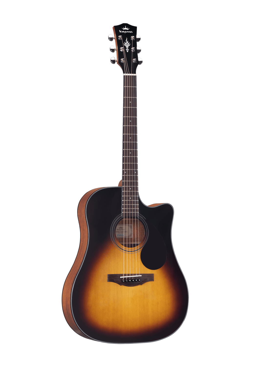 Гитара Kepma EDCE-K10PRO-3TSM, трансакустическая, санберст