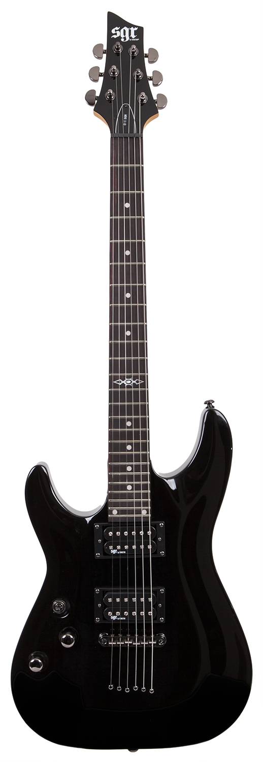 Электрогитара SCHECTER [C-1 SGR BY SCHECTER BLK] электрогитара 6-струнная, с чехлом, корпус: липа, гриф: клен, накладка: палисандр, 24 лада, цвет Black (BLK)