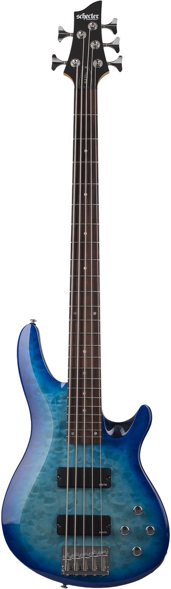 Бас-гитара Schecter C-5 PLUS OBB, 5-струнная, липа/стеганый клен, 24 лада