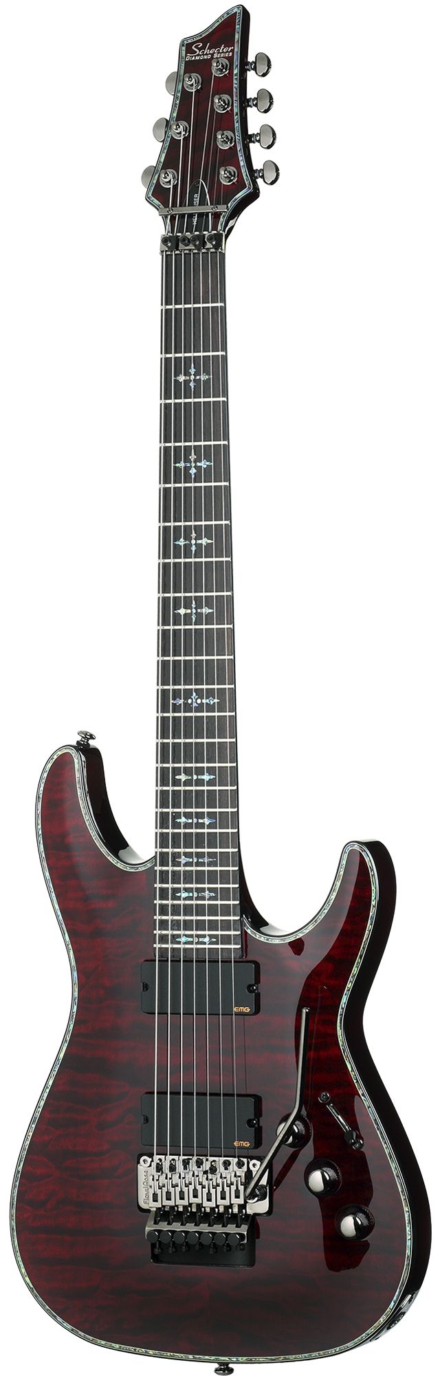 Электрогитара SCHECTER HELLRAISER C-7 FR BCH, 7 струн, Floyd Rose, Black Cherry