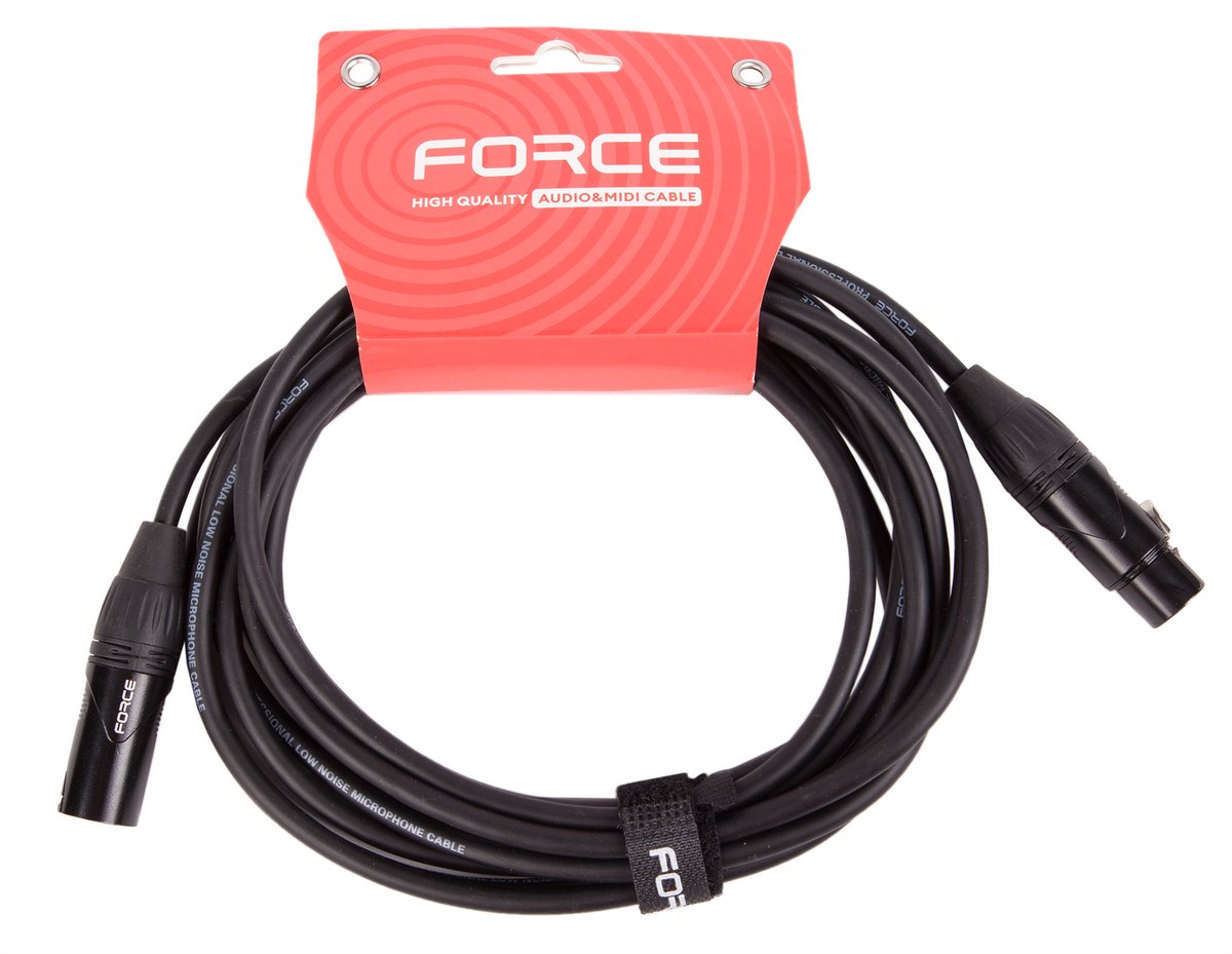 Кабель микрофонный FORCE FMC-06/4.5, XLR (M) — XLR (F), 4.5 м, OFC