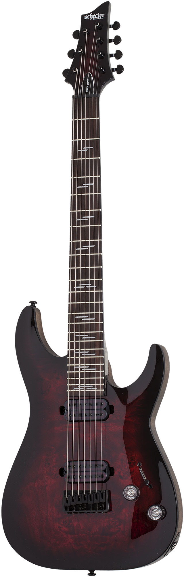 Электрогитара SCHECTER OMEN ELITE-7 BCHB, 7-струнная, 24 лада, Black Cherry Burst
