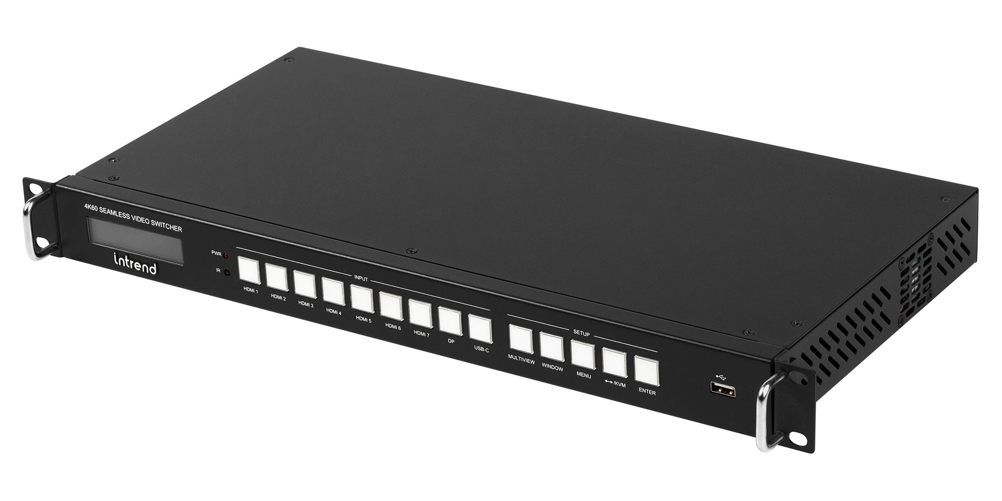 Коммутатор Intrend ITSFM-9x1HDCU, 9×1, 7×HDMI, DP, Type-C, USB KVM, HDBT