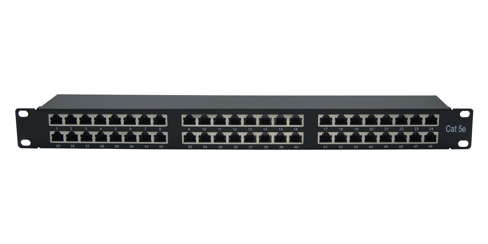 Патч-панель Wize Pro W1U48CAT5E-SH, 19", 48 портов RJ45, 1U, CAT5E, FTP